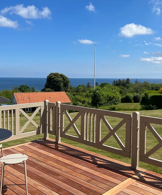 Havudsigt fra terrasse hos Sandkås Seaview