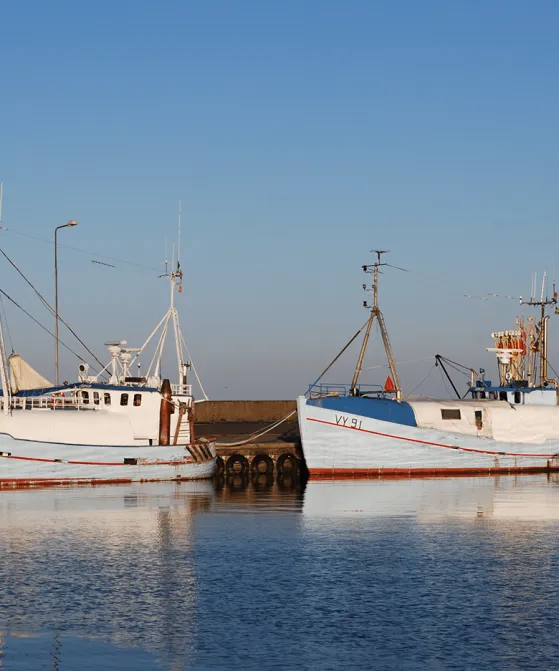 To fiskerbåde i havnen ved Nexø
