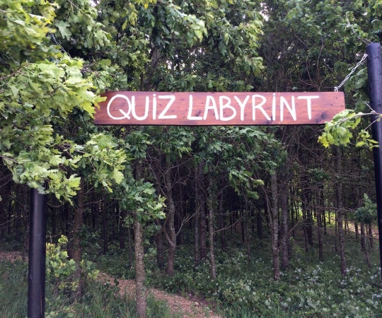 Quiz labyrinth at Nature Park Bornholm