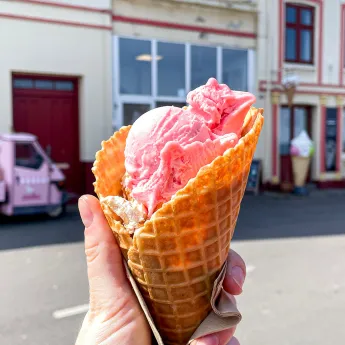 Vaffelis fra Gudhjem Is på Bornholm