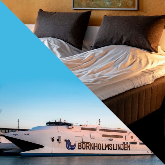 Book en pakkerejse med færgebillet og valgfri overnatning på Bornholm