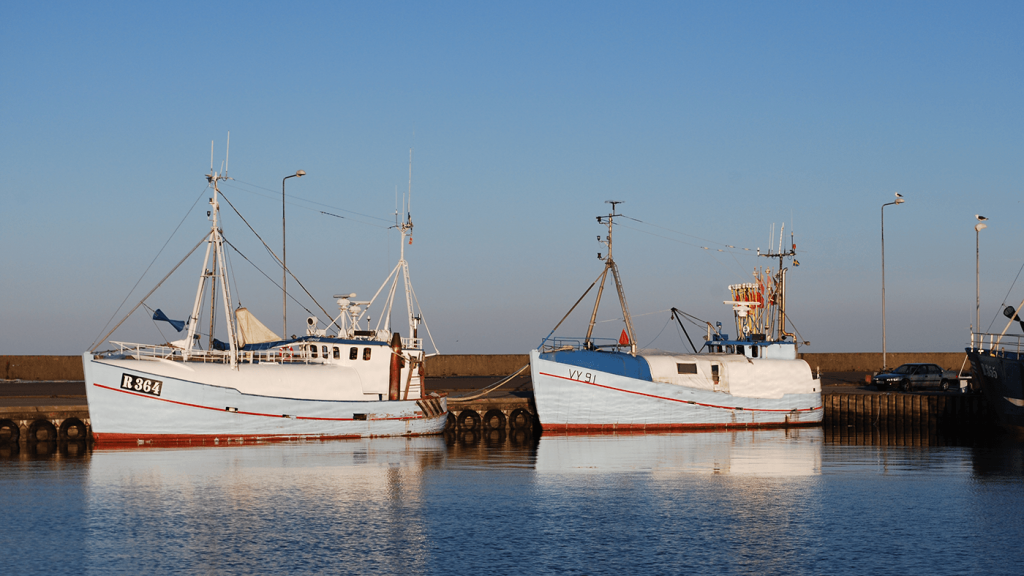 To fiskerbåde i havnen ved Nexø